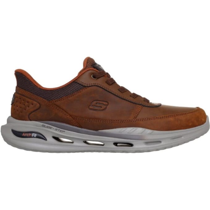 Skechers 210981 cdb-dark brown leather-synthetic