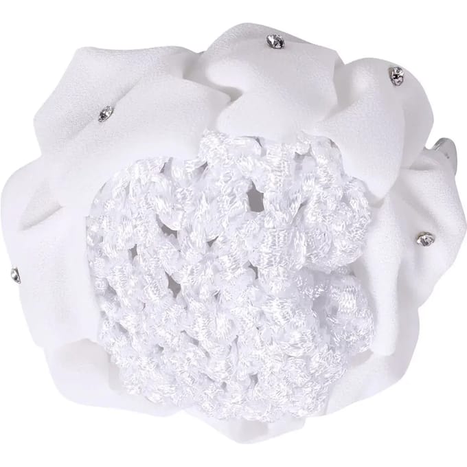 QHP Haarstrik Flower Wit - One size