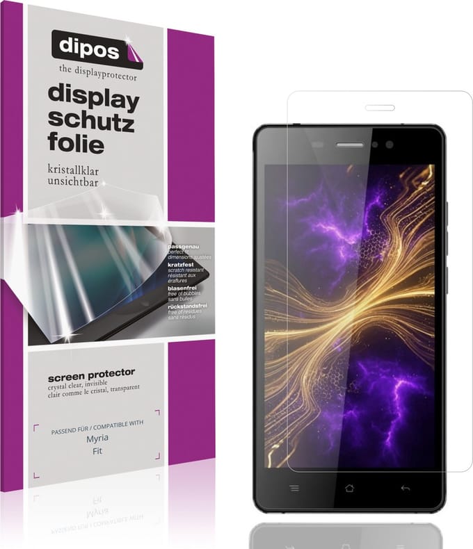 dipos – 4x Beschermfolie geschikt voor Myria Fit | Krasbestendige & heldere Screenprotector Ultra-Thin