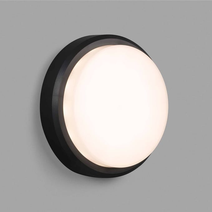 FARO BARCELONA LED buitenwandlamp Tom XL, IK10, donkergrijs/wit