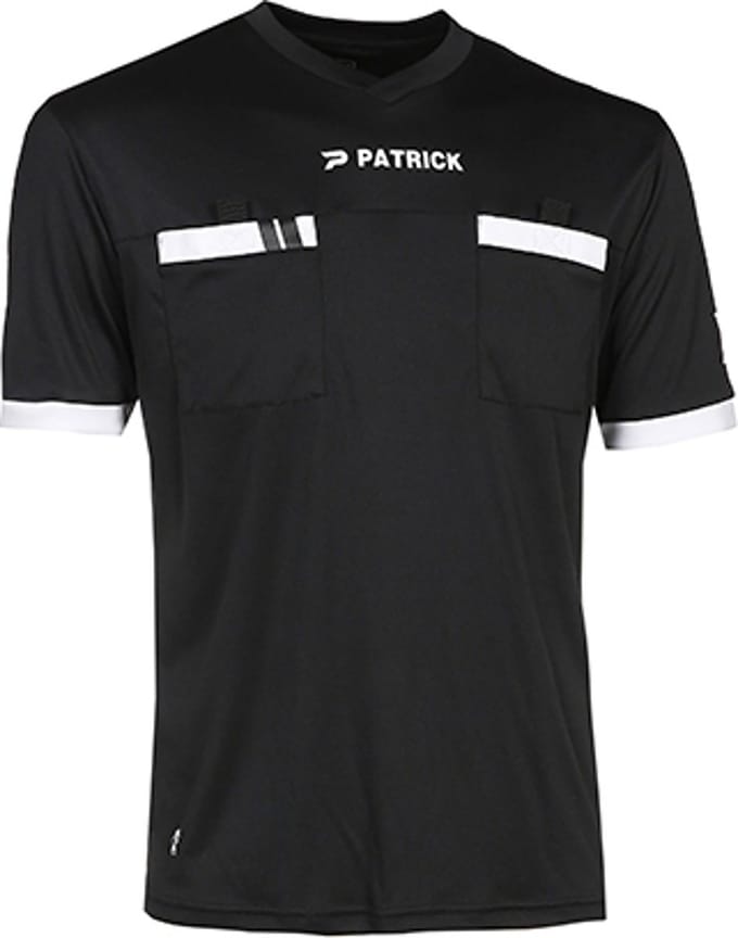 Patrick Scheidsrechtersshirt Korte Mouw Heren - Zwart | Maat: S