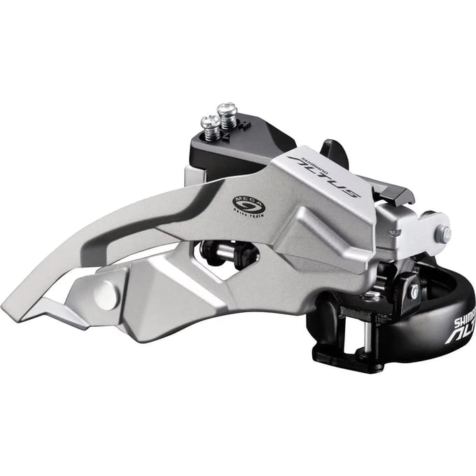 Shimano Altus FD-M370-6 voorderailleur – 3x9-speed – Top Swing – Dual Pull – 66-69° – zwart