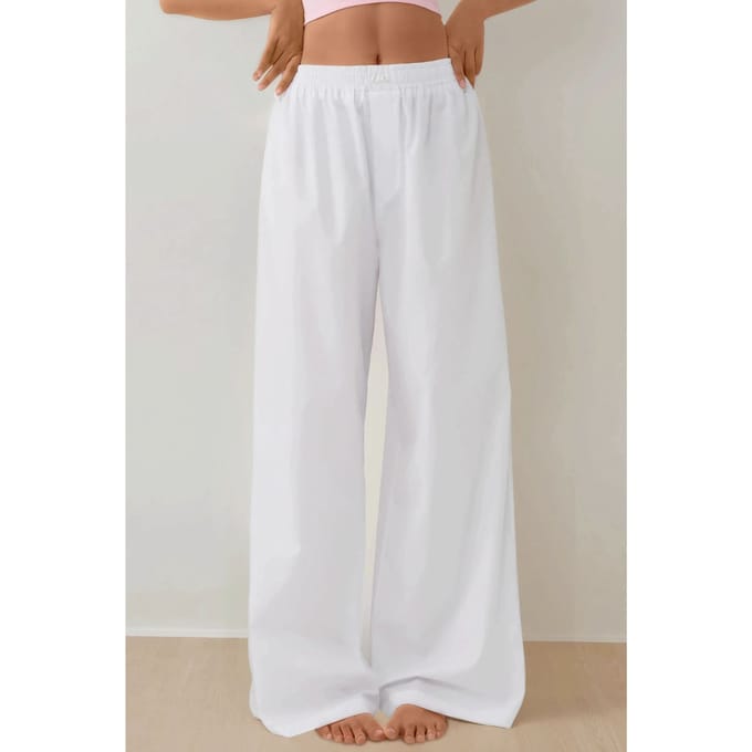 Hoge taille relaxte loungebroek