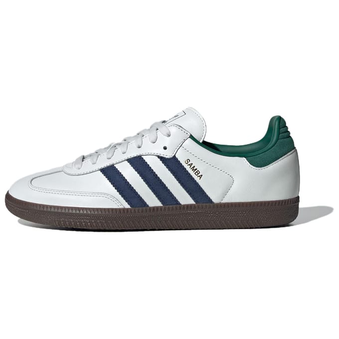 adidas Samba OG Blanc Bleu Marine Vert Collégial Baskets Unisexe Noir de Base Blanc Nuage IH4882 42⅔ white