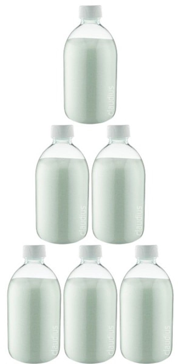 Scrubzout Eucalyptus - 650 gram - Fles met witte dop - set van 6 stuks - Hydraterende Lichaamsscrub