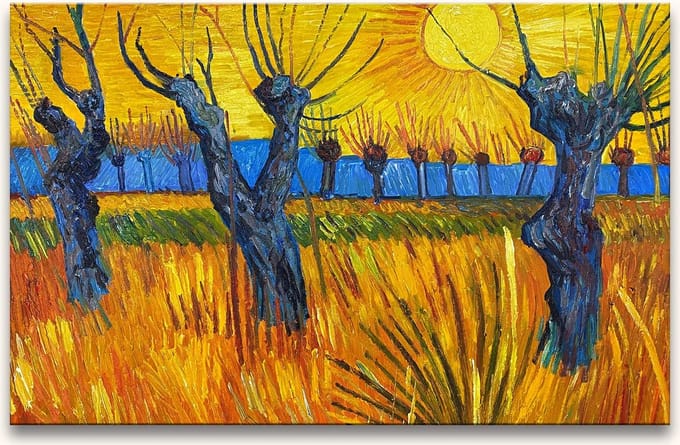 Handgeschilderd schilderij Olieverf op Canvas - Knotwilgen van Vincent van Gogh