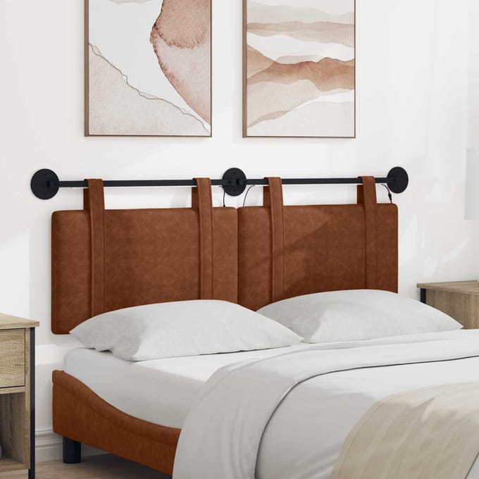 vidaXL - Hangend - hoofdbord - Bruin - Antiek - PU
