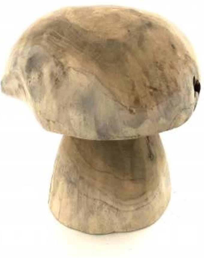 Mushroom low teak 20cm