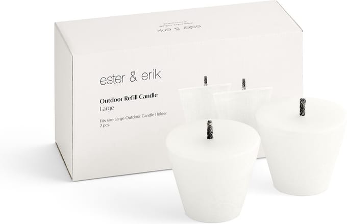 Ester & Erik | Outdoor Refill Candle | 2 PCS | For Outdoor Candle Holder Large