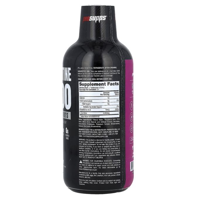 ProSupps, L-Carnitine 3000 Shot Liquide, Baie, 16 fl oz (473ml)