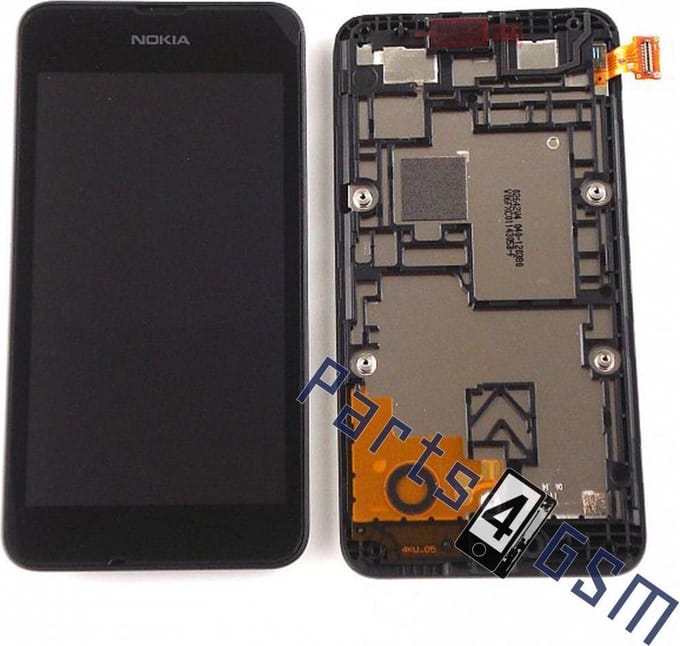 LCD Display Module Geschikt voor Nokia Lumia 530 – Met Frame – Zwart