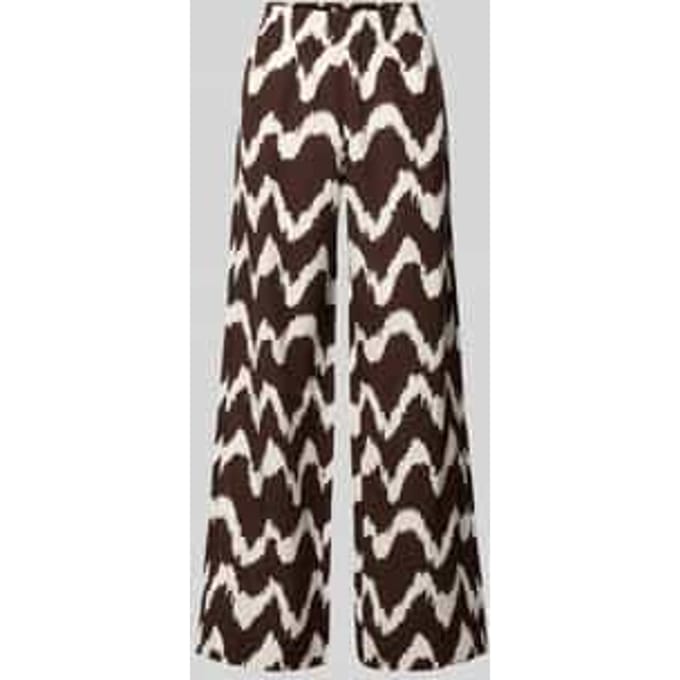 Wide leg broek van Viscosemix met elastische band