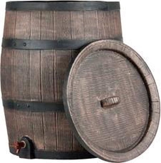 Kunststof Regenton Houtnerf 120 l
