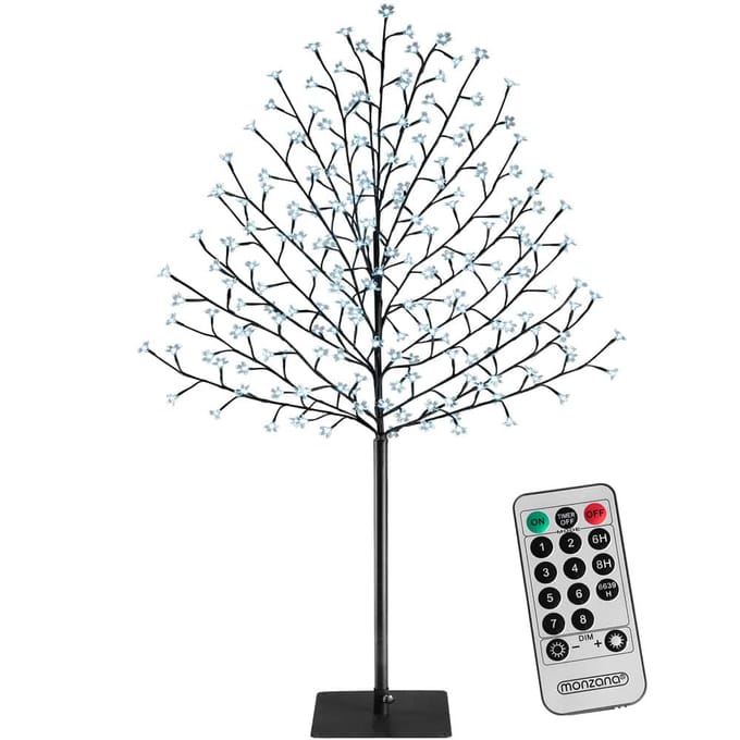 Monzana Kerstverlichting - Kersenbloesem 220cm Timer IP44 - Koud Wit