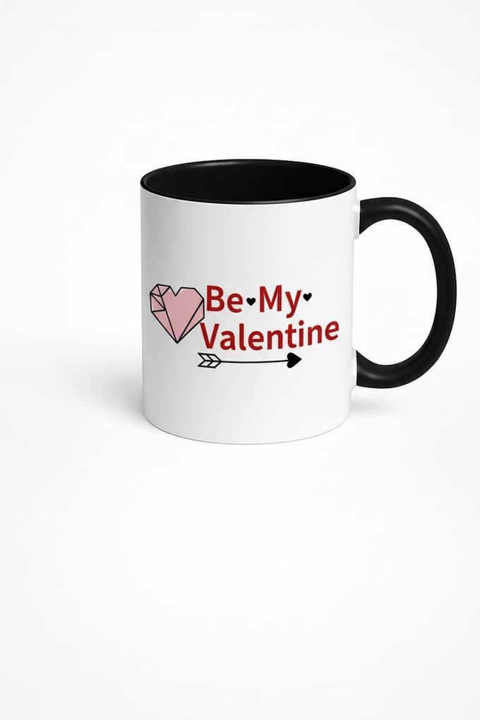 Valentijn Mok "Be My Valentine" - Hart & Pijl Design Cadeau