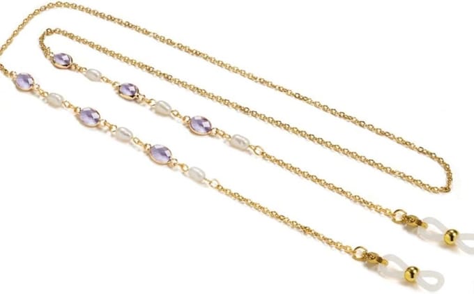 Parel Ketting - Brillenhouder - Bril Beveiligen - Chique Design - 70cm - Gekleurd