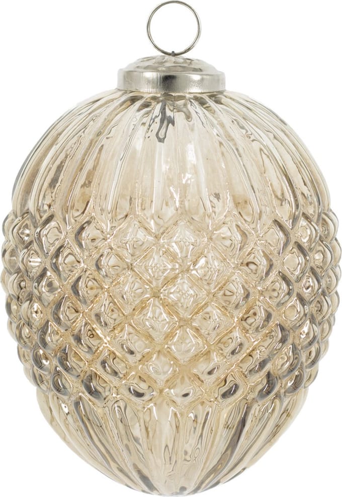HomeBound by KY | Glazen kerstbal brons | 12,5x12,5cm | kerstbal