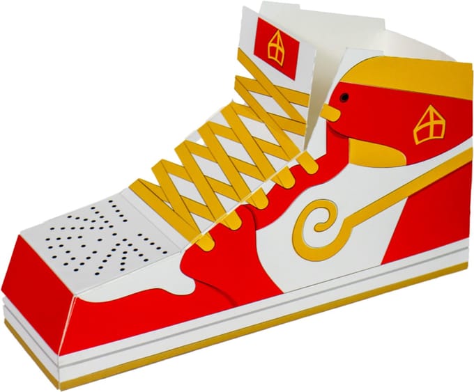Papieren sneaker surprise - 27 x 8 x 15 cm - Kartent