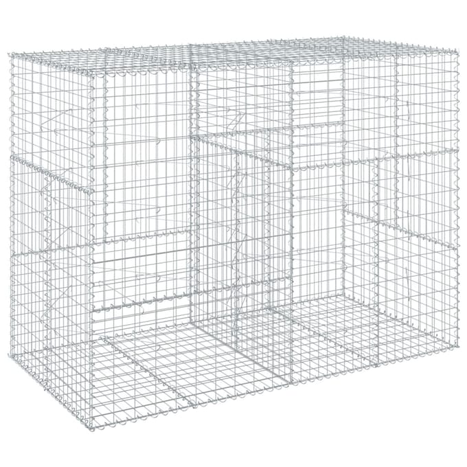 vidaXL - Schanskorf - 200x100x150 - cm - gegalvaniseerd - ijzer - zilverkleurig