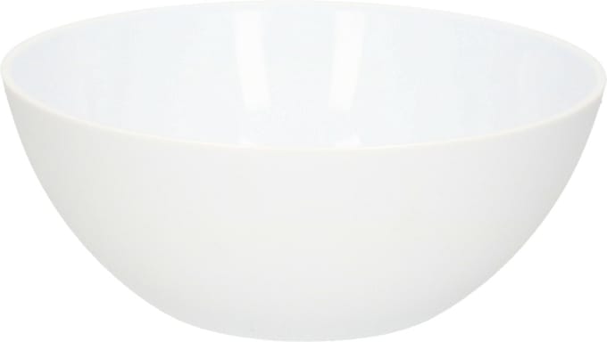 Plasticforte - Serveerschaal/saladeschaal - D20 x H8 cm - kunststof - wit