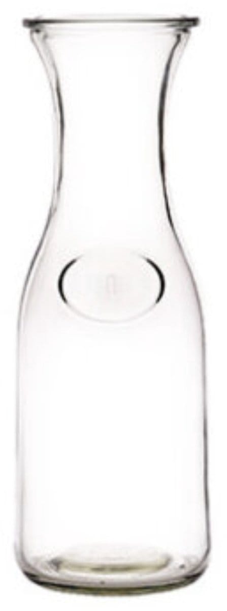 Cosy & Trendy Waterkaraf - transparant - glas - 1 liter - sapkan - 28 cm