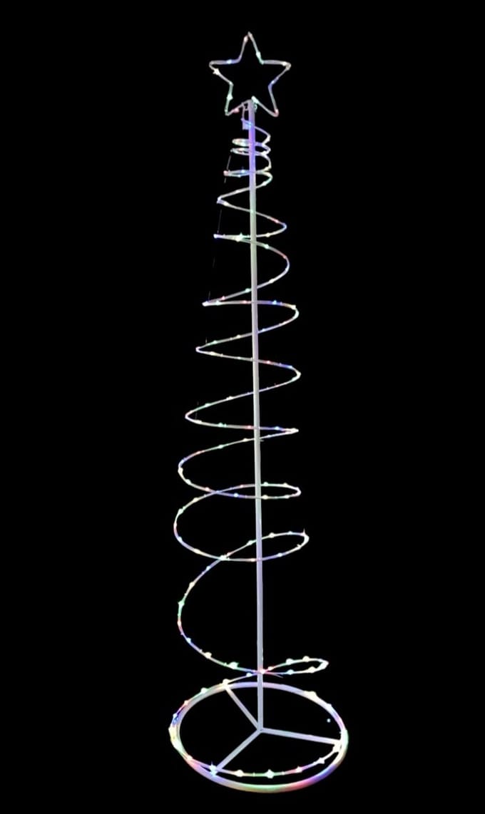 Luca Lighting Spiral boom wit , multicolour 70LED (in tube) IP44 - H300 x D63cm, 8 functies, Timer