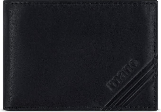 mano Don Antonio Portemonnee RFID-bescherming Leder 10 cm - Jongens - Horizontaal - schwarz