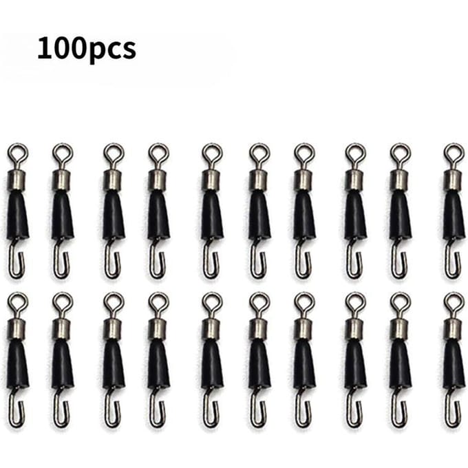 100 Stuks Visgerei Connector Feeder Visaccessoires Wartels Snapsluitingen voor Karper 16.5mm
