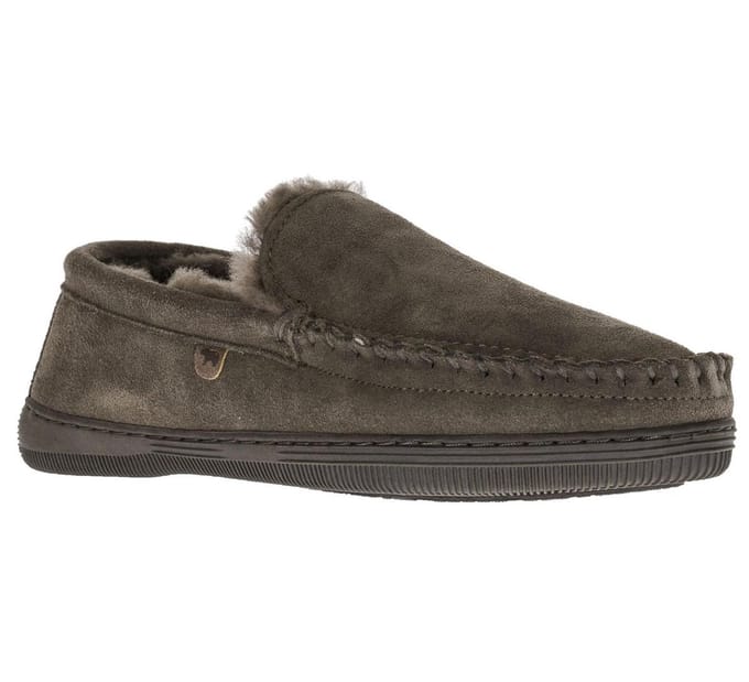 Warmbat Grizzly Suede Heren Sloffen - Grijs