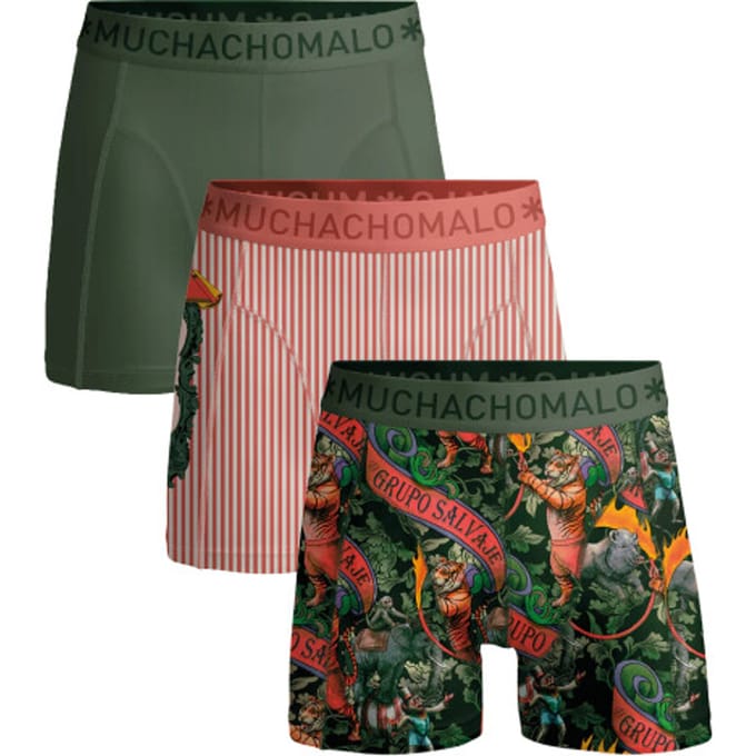 Muchachomalo Jongens 3-pack boxershorts circus animals