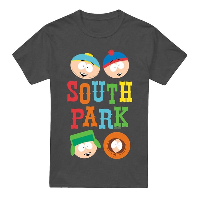 South Park Unisex Volwassen Best Buds T-shirt S houtskool