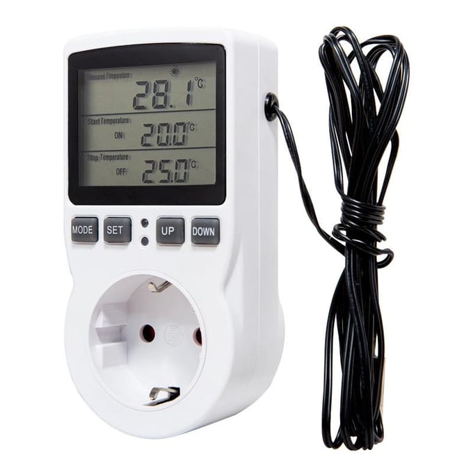 EU/US Timer Socket Thermostaat Digitale Temperatuurregelaar Stopcontact Met Tijdschakelaar Sensor Sonde Verwarming Koeling EU(Russian Manual)
