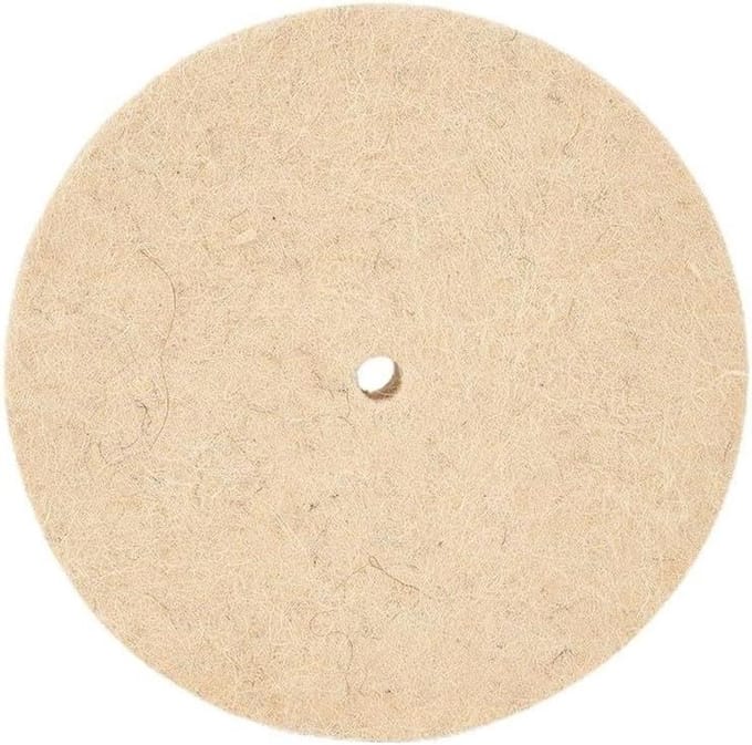 Polijstschijf Wolvilt - Metaal Glas - Metaal Bewerken - Universele Pasvorm - 150 mm - Beige