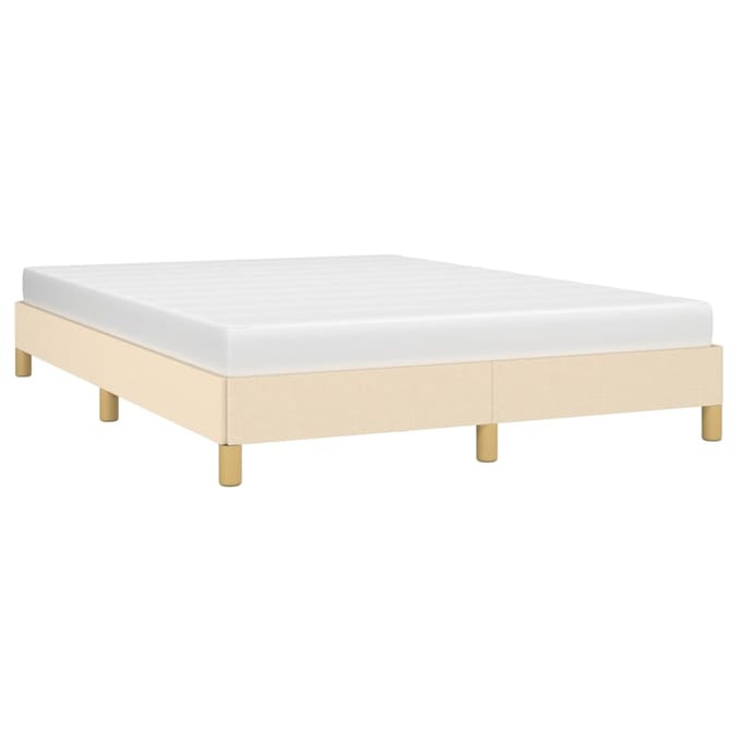 vidaXL - Bedframe - zonder - matras - stof - crèmekleurig - 140x190 - cm