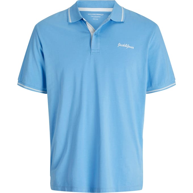 Jack & Jones - Heren Polo SS Jor Tango Polo - Blauw - Maat M