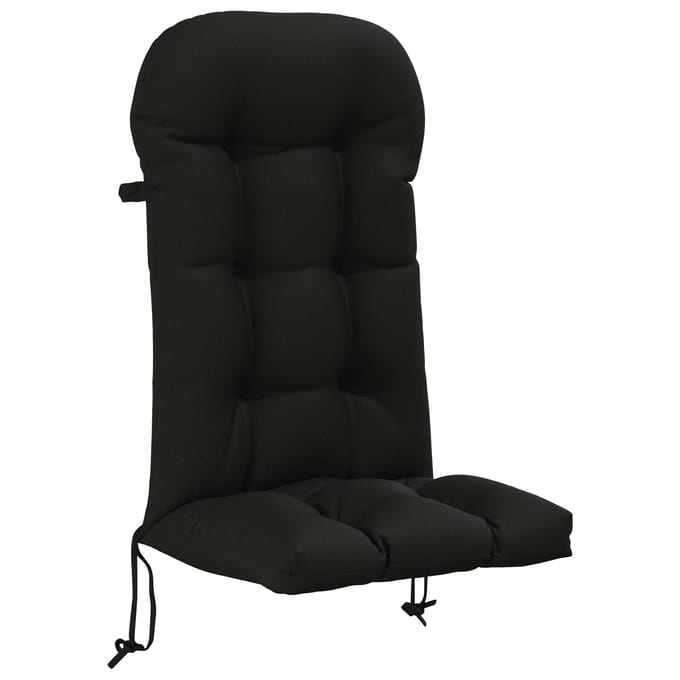 vidaXL - Kussen - voor - Adirondack-stoel - PUTTEN - 100% - Polyester - Zwart