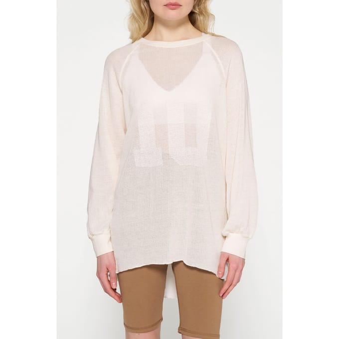 10DAYS Tunic Mesh Ecru Größe: S | Blusen Outlet | Damen | Braun