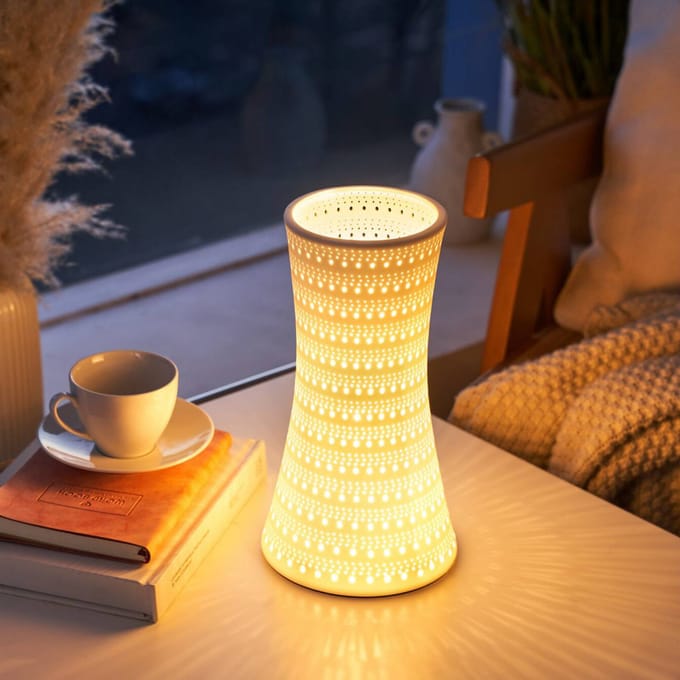 Pauleen LED Tafellamp Dreamy Sunkiss - E14 - Max. 20W - Woonkamer, Slaapkamer & Eetkamer - Mat Wit