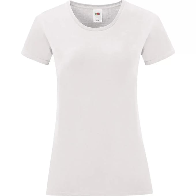 Dames-T-shirt Fruit of the Loom Iconic 150