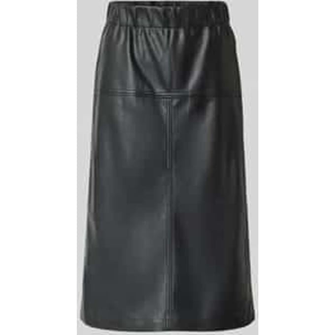 Midirok in leerlook met loopsplit