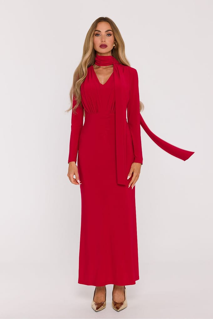 Velour Grace Gown - Rot / L