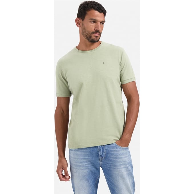 No Excess T-shirt Crewneck Slub Light Moss Größe: L | Basic T-Shirts Outlet | Herren