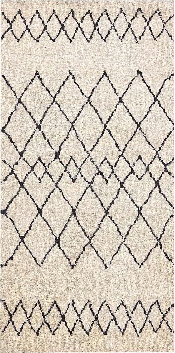 HAVSA - Laagpolig vloerkleed - Beige - 80 x 150 cm - Polyester