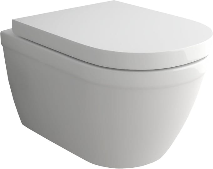Diepspoeltoilet Wandmodel zonder Spoelrand Keramiek Kort Compact