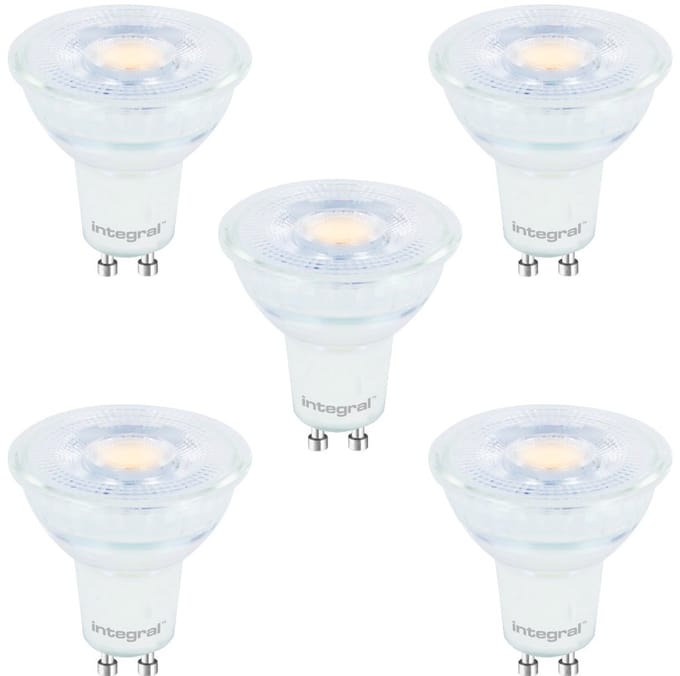 5 Pack - Integral GU10 LED Spot - 3,6W - 2700K Warm wit - Dimbaar