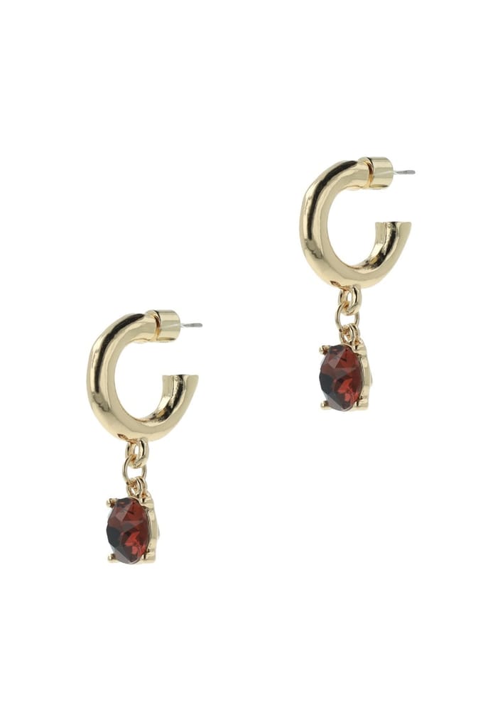 OTAZU Burgundy Hoops Taglia: OS | Orecchini Outlet | Donna