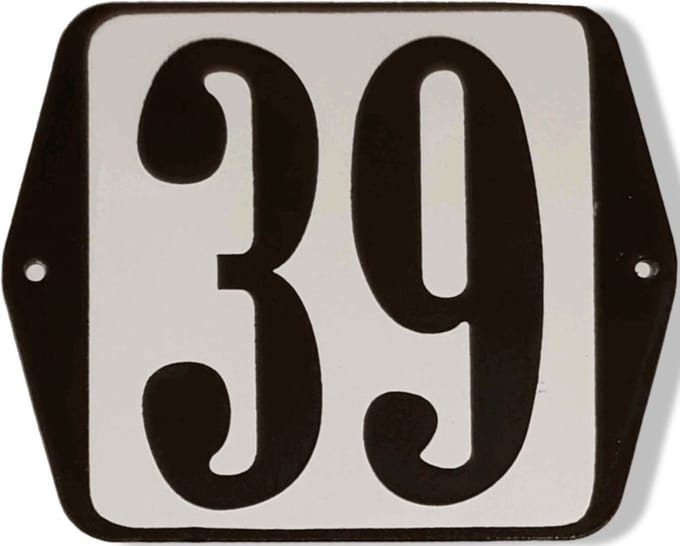 Huisnummer standaard nummer 39