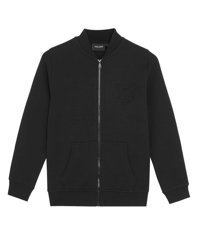 Lyle & Scott winter track jacket jongens - zwart - geborduurd