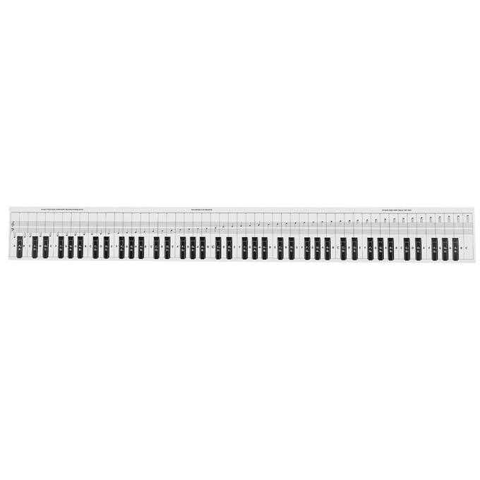 Piano Toetsenbord Notenkaart 88 Toetsen Oefening Vergelijkingstabel Draagbaar Gecoat Papier white