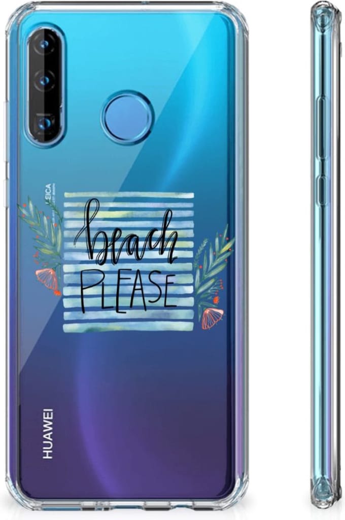 Huawei P30 Lite Stevig Bumper Hoesje Boho Beach